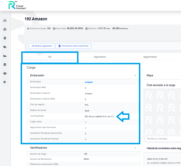 seleccion de entidades facturacion razones sociales en fleet rocket tms 5.png